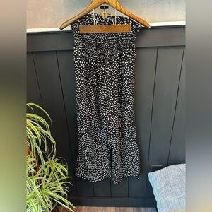 Shein Wide Leg Black White Floral Maternity Pants size Medium‎